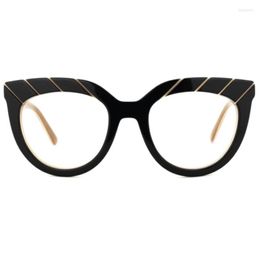 Sunglasses Frames 80505 Acetate Fibre Optic Glasses Frame Oversized Men Women Fashion Computer Eyeglasses