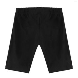 Stage Wear Black Kids Girls Cotton High Waist Stretchy Trousers Casual Exercise Running Sports Five Cents Pants Ballet Modern Dance