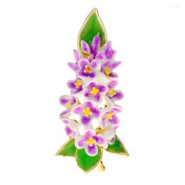 Brooches CINDY XIANG Enamel Beautiful Lilac Flower For Women Pink Color Plant Wedding Pin Summer Design Accessories High Quality