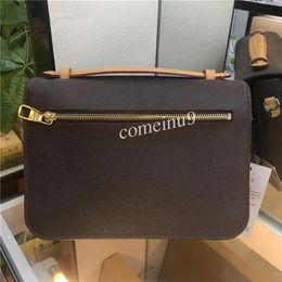 2019 Sell Genuine Leather Shoulder Bag 25cm Women's Flap Handbag Brown Floral Leather High Quality Guaranteed Lady Bags230l