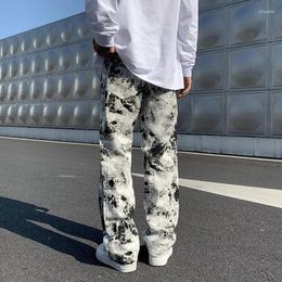 Men's Jeans Fashion Mopping Trousers Korean Style High Street Loose Hip Hop Wide-leg Jean Pants Plus Size 5XL-S