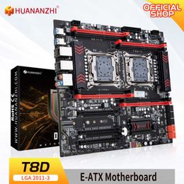 HUANANZHI T8D LGA 2011-3 Motherboard support Intel Dual CPU E5 2696 2678 2676 2666 V3 DDR3 RECC M.2 NVME NGFF USB3.0 E-ATX