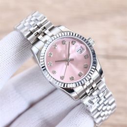 Ladies Watch Fully Automatic Mechanical Watches 31mm 28mm Stainless Steel Strap Diamond WristWatch Waterproof Design Montre de lux238j