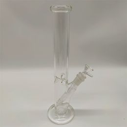 12 Inches Straight Slim Clear Glass Water Pipe Bongs Hookah Smoking Beaker Bong Bubbler 14MM Bowl