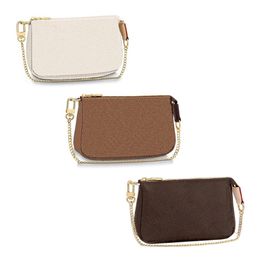 M58009 MINI POCHETTE ACCESSOIRES Iconic Fashion Womens CANVAS Pouch Evening Clutch Zippy Chain Wallet Coin Purse Phone Sling Bag O1825