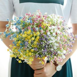 Decorative Flowers Htmeing Real Touch Gypsophila Artificial Flower Bouquet Latex Babies Breath Wedding DIY Accessories Home Party Decor