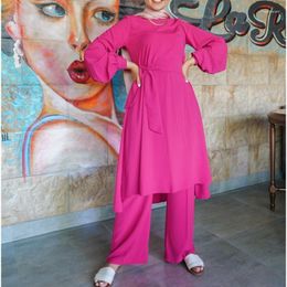 Ethnic Clothing Wepbel Muslim Islamic Party Outfits Middle East Sets Dubai Women Suit Casual Dress Fashion Pants Robe Abaya