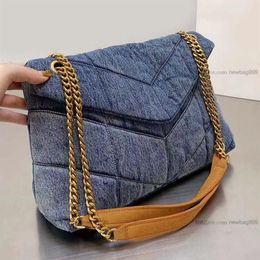 2021 Denim Jeans Shoulder Bag Women Tote Handbag Purse Frosted cowhide Cowboy Crossbody Bags Gold hardware Strap Flap Messenger Ha340A