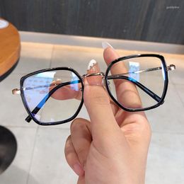 Sunglasses 3Color Computer Blue Blocking Light Glasses Men Eyeglasses Frame Transparent Opticos Para Mujer Vintage Square Women