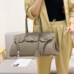 Designer- Fashion pouch padlock leather handbags for women ladies crossbody messenger shoulder bags 5 Colours 42cm206q