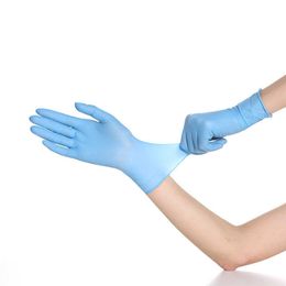 20 piecesNitrile Gloves manufactures blue food hand powder free gloves cleaning nitrile