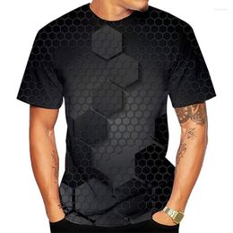 Men's T Shirts Summer 3D Geometric Modeling Shirt Creative Character Men T-shirt Casual Sports Funny