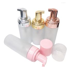 Storage Bottles 100/120/150ml Frosted Mousse Soap Dispenser Face Wash Cleanser Bottle Shampoo Hand Sanitizer Refillable Foam Pump 15pcs