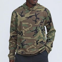 Men's Hoodies Hoodie With Cap Long Sleeve Autumn Winter Camouflage Sportswear Outdoor Fitness Basketball Running