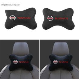 1pcs Car Headrest Cover Auto Seat Cover Head Neck Rest Pillow for Nissan Nismo X-trail Qashqai Tiida Teana Juke Accessories