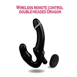 Beauty Items Strapless Strapon 10 Speed Dildo Vibrator Double vibration Wireless Remote vibrator Clitoris stimulation Anal plug sexy products