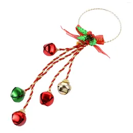 Party Supplies Christmas Bells Bell Door Jingle Hanging Treedecorations Holiday Ornament Pendant Hanger Stuffer Bow Ring Stocking