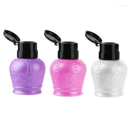 Storage Bottles 250ml Nail Polish Remover Press Cleaning Empty Pump Dispenser Bottle Manicure Tool