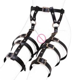 Beauty Items sexy Women Bondage Fetish PU Leather Leg Harness Restraint Belt Garter Game Outfit