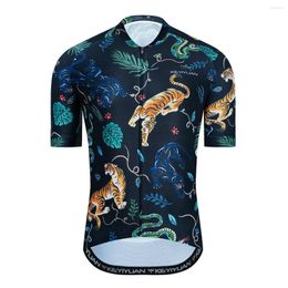 Racing Jackets KEYIYUAN Men Cycling Jersey Bike Top Shirt Summer Short Sleeve MTB Clothing Fashion Bicycle Clothes Wielerkleding Heren