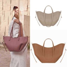 Pole pocket Women's Genuine Leather Handbag Luxury Fashion Bucket Type Shoulder Bag France 220428