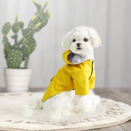Dog Apparel Waterproof Raincoat With Cap Four Legged Pet Cloth Small Roupinha Pra Cachorro