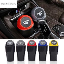 Universal Car Trash Can Door Seat Back Visor Trash Bin Auto Organiser Storage Box Colour Garbage Dust Case Ashtray Car-styling