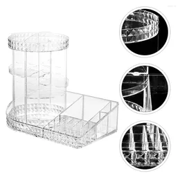 Storage Boxes Storagecosmetics Organizer Lipstick Box Shelf Container Holder Desktop Display Cases Rotatable Cotton Transparent Organiser