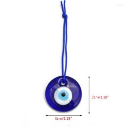 Keychains Lucky Turkish Greek Evil Blue Eye Charm Pendant Lamp Glass Car Home Amulet278y