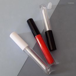 Storage Bottles 3.5ml White/Black Lid Empty Lipgloss Tube Liquid Lipstick Eyeliner Eyebrow Beauty Makeup Refillable Box 10/30/50pcs