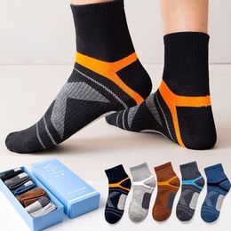 Men's Socks 5Pairs High Quality Men Cotton Black Sports Casual Run Winter Breathable Male Sock Sokken Size 38-45