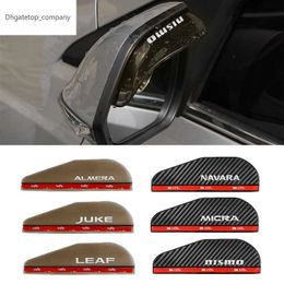 Car Rearview Mirror Rain Eyebrow Rain Shield Shade Protector Cover for Nissan Nismo X-trail Almera Qashqai Tiida Juke navara