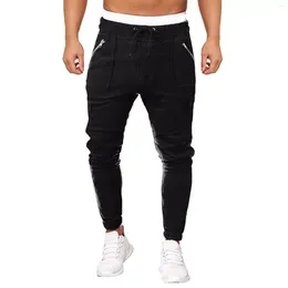 Men's Pants IN Men's Fashion Solid Colour Sweater Sweatpants Drawstring Sports Streetwear Gym Clothes Trousers