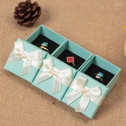 Jewellery Pouches 20pcs/lot Blue Colours Box 5x5cm Sets Display Paper Necklace/Earrings/Ring Packaging Gift Wholesale