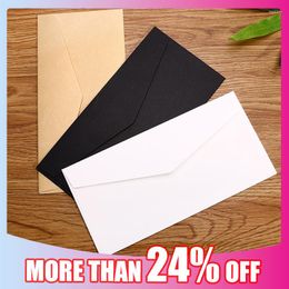 Gift Wrap 50pcs/pack Black White Kraft Paper Retro Envelope For Postcard Letter Wedding Mail Invitation Scrapbooking