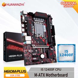 HUANANZHI H610M PLUS Motherboard M-ATX with Intel Core i5 12400F LGA 1700 Supports DDR4 2400 2666 2933 3200MHz 64G M.2 NVME SAT