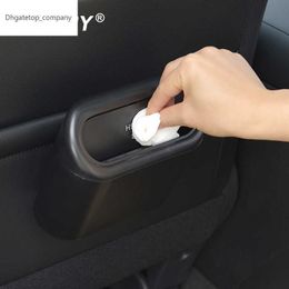 Universal Hanging Car Trash Bin For Car Interior Dust-Proof Waterproof Rubbish Can Square Pressing Trash Cans Auto Accessories