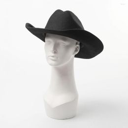 Berets Practical Cowgirl Hat Anti-pilling Costume Party Accessories Felt Ladies Men Western Cowboy