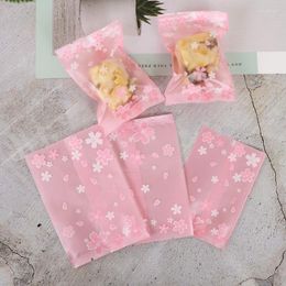 Gift Wrap 100PCS Cherry Blossom Bag Ly Scrub Foundation Machine Sealing Egg Yolk Crisp Snowflake Packaging DIY Cookie Candy Bags