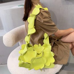 Evening Bags Flower Shape Underarm Bag 2022 Summer Leather Shoulder Designer Handbags Luxury Crossbody For Women Sac De Luxe Femme