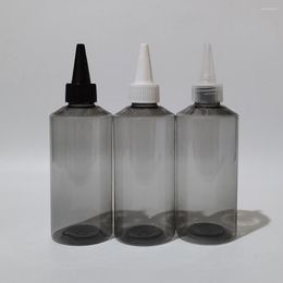 Storage Bottles 30pcs 200ml Empty Round Pointed Mouth Liquid Plastic Container 200cc Gray Cosmetic Lotion With Screw Cap DIY