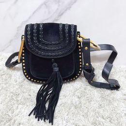 Vintage classic Tassel Saddles Luxurys Designer Bag shoulder tote woody retro fashion women's purses handbags mens crossbody clutch flap Genuine Leather sling bags