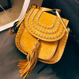 Vintage klasik Püskül Eyer Lüks Tasarımcılar Çanta omuz askısı tote odunsu retro moda kadın cüzdanları çanta çapraz vücut hafta sonu debriyaj Hakiki Deri çantalar