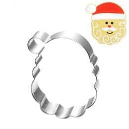 Baking Moulds Christmas Santa Claus Head Cookie Cutter Stainless Steel Biscuit Mould DIY Cake Sugarcraft Fondant Decorating Pastry Tools