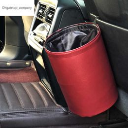 Car Trash Bin Car Interior Rubbish Container Waste Organiser Storage Busket Folding Waterproof Garbage Trash Cans Auto Accessory