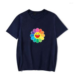 Camisetas para hombres Streetwear Rainbow Flower J Balvin Camisetas Algodón Menores Mujeres Niñas Camiseta Camiseta Tops Manga corta de gran tamaño