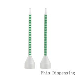 Pack of 500 Resin Static Mixer Mixing Nozzles Duo Epoxies of Green Rectangular 06-24--Threaded Port