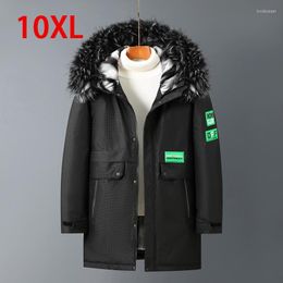 Men's Trench Coats Plus Size 10XL High Quality Winter Fashion Waterproof Windproof Parka Men's Hoodie Coat Adventure Add Cotton Jacket