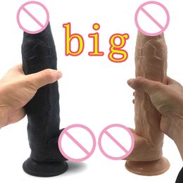 Beauty Items 12 inches 31cm Super huge big dildo Realistic penis cyberskin with suction cup sexy products for women realistic rubber pen