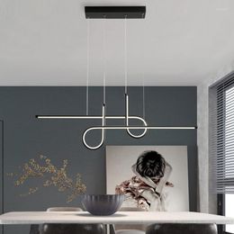 Pendant Lamps Black/Gold Modern Led Lights Living Room BedRoom Hanging For Restaurant Kitchen Ac110-220V